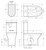 Escola Back-to-Wall Toilet Suite P-Trap Gloss White [304283]