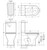 Tono Tornado Flush Back-to-Wall Toilet Suite Pan + Seat + Geberit Cistern S-Trap 160-230 Gloss White [304147]