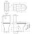 Tono Tornado Flush Back-to-Wall Toilet Suite Pan + Slim Seat + Geberit Cistern S-Trap 160-230 Gloss White [304148]