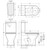 Tono Tornado Flush Back-to-Wall Toilet Suite Pan + Seat + R&T Cistern P-Trap Gloss White [304123]