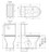 Tono Tornado Flush Back-to-Wall Toilet Suite Pan + Slim Seat + R&T Cistern P-Trap Gloss White [304217]