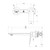 Kusabi SwitchMix Wall Basin / Bath Mixer Set 200mm Fit-Off Kit Brushed Carbon [305034]
