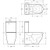 RAK Moon Back-to-Wall Toilet Suite P-Trap Gloss White [304201]