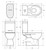 Stella Close-Coupled Toilet Suite Extra Height Pan Gloss White with P-Trap [304335]