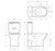 RAK Morning Back-to-Wall Toilet Suite with Bottom Inlet S-Trap 150 Alpine White [304265]