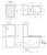 Isabella Junior Tornado Flush Back-to-Wall S-Trap 160-230 Toilet Suite with Anti-Vandal Kit Gloss White [304159]