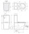Isabella Junior Tornado Flush Back-to-Wall P-Trap Toilet Suite with Anti-Vandal Kit Gloss White [304328]