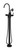 Cromford Floor Mounted Bath Mixer with Hand Shower Matte Black [303671]