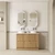 Lovina Floor Standing Harvest Oak Fluted Cabinet 1200*460*420mm with Ceramic Top [305468]
