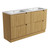 Lovina Floor Standing Double Harvest Oak Fluted Cabinet 1500*460*420mm with Ceramic Top [305473]