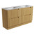 Lovina Floor Standing Single Harvest Oak Fluted Cabinet 1500*460*425mm with Pure Undermount Stone Top [305389]