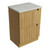 Lovina Floor Standing Harvest Oak Fluted Cabinet 600*460*425mm with Alpine Flat Stone Top [305534]