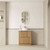 Lovina Floor Standing Harvest Oak Fluted Cabinet 750*460*425mm with Alpine Flat Stone Top [305518]
