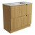 Lovina Floor Standing Harvest Oak Fluted Cabinet 900*460*425mm with Alpine Undermount Stone Top [305455]