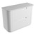 Curva Floor Standing Matt White Fluted Curved Cabinet 1200*460*880mm with Pure Flat Stone Top [305497]
