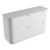 Curva Floor Standing Single Matt White Fluted Curved Cabinet 1500*460*880mm with Snow Flat Stone Top [305459]