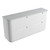 Curva Floor Standing Double Matt White Fluted Curved Cabinet 1800*460*880mm with Cato Flat Stone Top [305502]