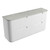 Curva Floor Standing Double Matt White Fluted Curved Cabinet 1800*460*880mm with Alpine Flat Stone Top [305404]