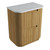 Varcelli Floor Standing  Harvest Oak Fluted Curved Cabinet 750*460*880mm with Cato Flat Stone Top [305394]