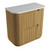 Varcelli Floor Standing  Harvest Oak Fluted Curved Cabinet 900*460*880mm with Pure Flat Stone Top [305528]