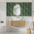 Varcelli Mono Wall-Hung Harvest Oak Fluted Curved Cabinet 1200*460*425mm with Pure Flat Stone Top [305515]