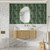 Varcelli Mono Wall-Hung Harvest Oak Fluted Curved Cabinet 1200*460*425mm with Alpine Flat Stone Top [305493]