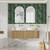 Varcelli Mono Wall-Hung Harvest Oak Fluted Curved Cabinet 1500*460*425mm with Snow Flat Stone Top [305415]