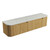 Varcelli Mono Wall-Hung Harvest Oak Fluted Curved Cabinet 1800*460*425mm with Alpine Flat Stone Top [305465]