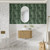 Varcelli Mono Wall-Hung Harvest Oak Fluted Curved Cabinet 750*460*425mm with Snow Flat Stone Top [305410]