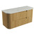 Varcelli Tier Wall-Hung Harvest Oak Fluted Curved Cabinet 1200*460*425mm with Alpine Flat Stone Top [305383]