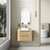 Varcelli Tier Wall-Hung Harvest Oak Fluted Curved Cabinet 900*460*425mm with Alpine Flat Stone Top [305561]