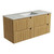 Lovina Tier Wall-Hung Harvest Oak Fluted Cabinet 1200*460*425mm with Alpine Undermount Stone Top [305433]