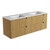 Lovina Tier Wall-Hung Double  Harvest Oak Fluted Cabinet 1500*460*425mm with Snow Undermount Stone Top [305569]