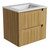 Lovina Tier Wall-Hung Harvest Oak Fluted Cabinet 600*460*425mm with Snow Undermount Stone Top [305419]