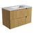 Lovina Tier Wall-Hung Harvest Oak Fluted Cabinet 900*460*425mm with Cato Undermount Stone Top [305484]