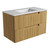 Lovina Tier Wall-Hung Harvest Oak Fluted Cabinet 900*460*425mm with Snow Undermount Stone Top [305566]