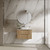 Lovina Tier Wall-Hung Harvest Oak Fluted Cabinet 900*460*425mm with Alpine Flat Stone Top [305526]