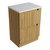 Lovina Floor Standing Harvest Oak Fluted Cabinet 600*460*425mm with Cato Flat Stone Top [305611]