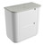 Curva Floor Standing Matt White Fluted Curved Cabinet 900*460*880mm with Alpine Flat Stone Top [305610]