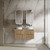 Lovina Tier Wall-Hung Harvest Oak Fluted Cabinet 1200*460*425mm with Pure Undermount Stone Top [305591]