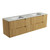 Lovina Tier Wall-Hung Double  Harvest Oak Fluted Cabinet 1800*460*425mm with Alpine Undermount Stone Top [305607]