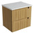 Lovina Tier Wall-Hung Harvest Oak Fluted Cabinet 600*460*425mm with Cato Flat Stone Top [305596]