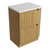 Lovina Floor Standing Harvest Oak Fluted Cabinet 600*460*425mm with Palis White Flat Stone Top [305616]