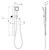 Nx Orli Hand Shower on Rail 3Star Chrome [168514]