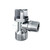 1/4 Turn Mini Quarter Turn Cistern Cock Chrome w/Non Return Valve Chrome Lead Free [303055]