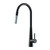 Xcel Xpressfit Top Mount Retractable Kitchen Mixer Gooseneck Black and Polished [192314]