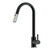 Xacta Xpressfit Sink Mixer Stainless Steel 5Star Gooseneck & Pull-Out Dual Black Polished [192309]