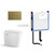 Autolux Inwall Cistern Floor Pan Smart Tolet with Brushed Gold Flush Plate [304944]