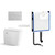 Autolux Inwall Cistern Floor Pan Smart Tolet with Brushed Nickel Flush Plate [304950]