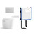 Autolux Inwall Cistern Floor Pan Smart Tolet with Brushed Nickel Flush Plate [304950]